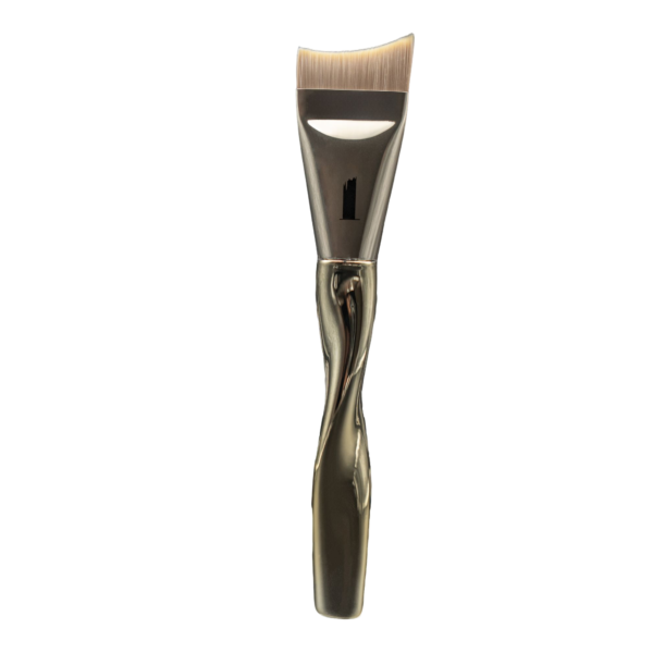 Crescent-shaped gold-plated custom-shaped flat brush